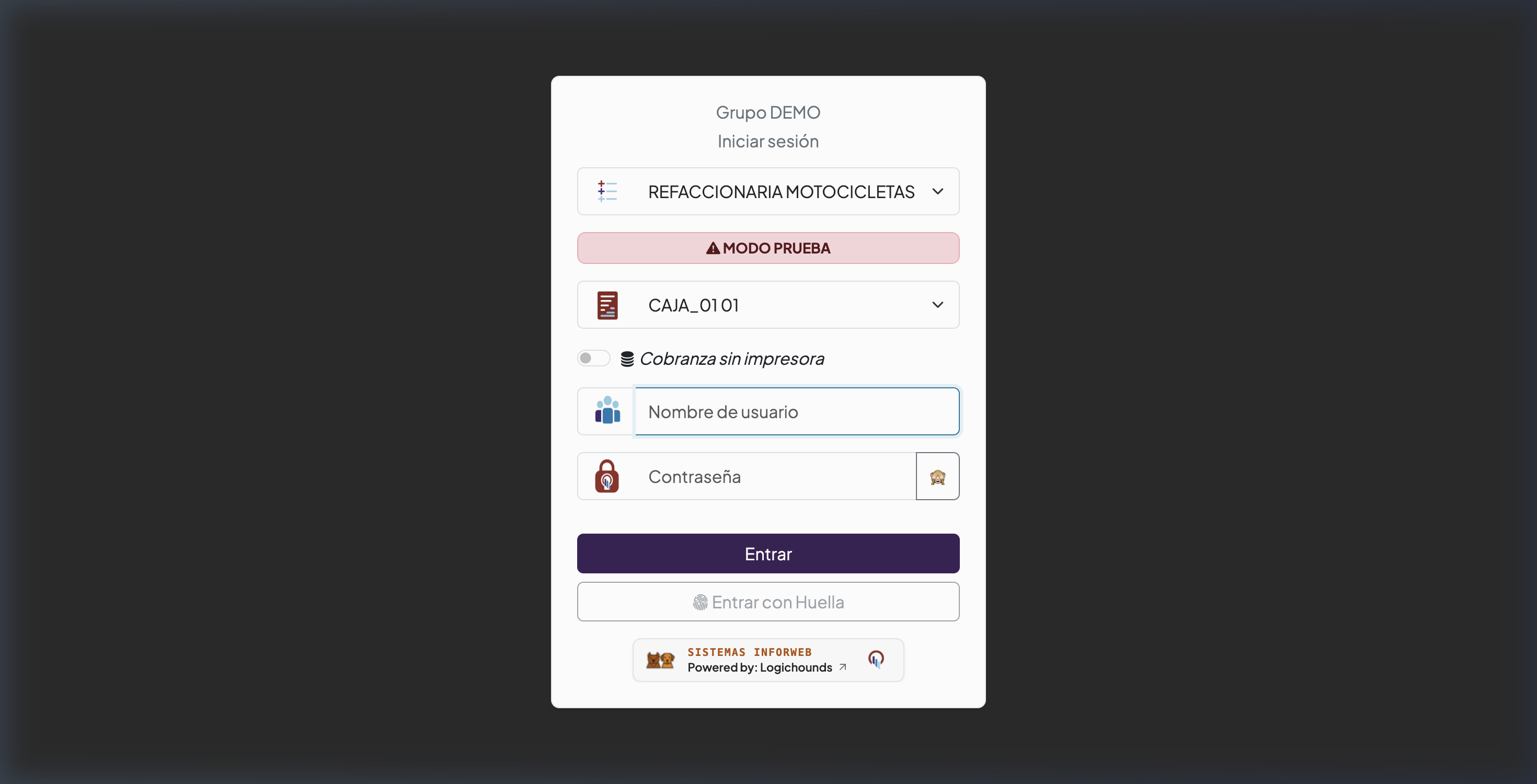 Vista previa interfaz InforWeb